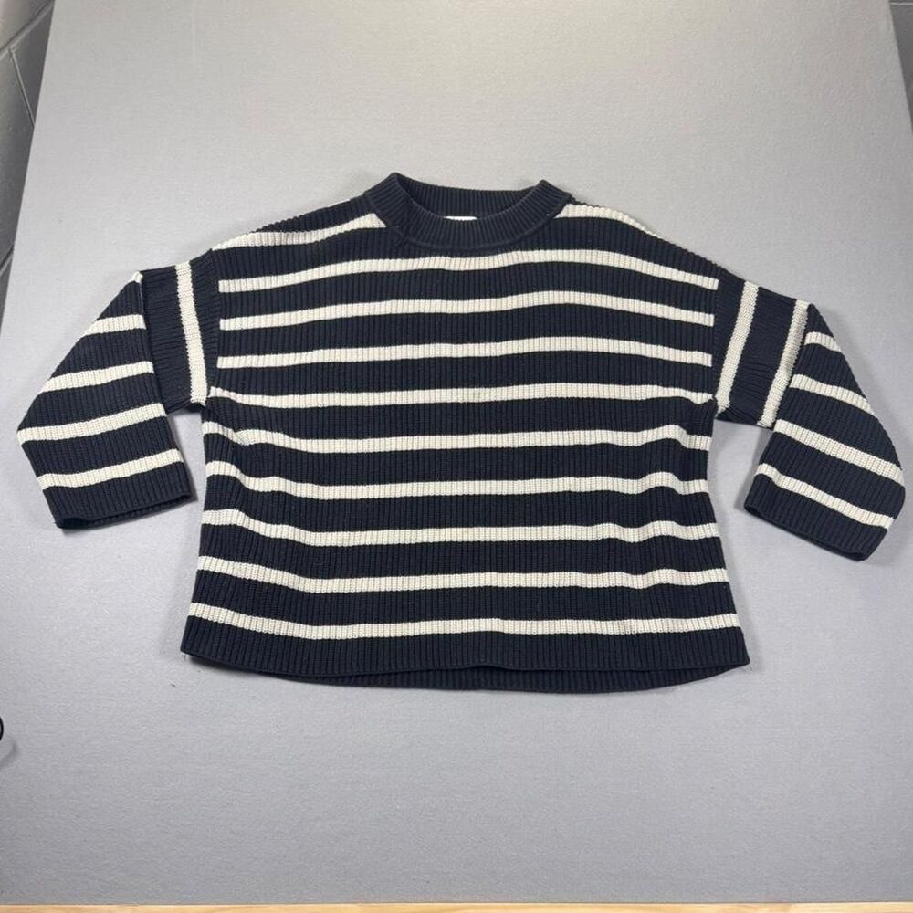 H-m Women's Blue and White Jumper